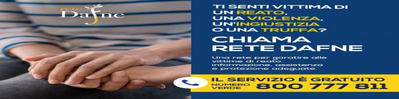 Rete Dafne - Rete per garantire alle vittime di reato informazione, assistenza e protezione adeguate.
